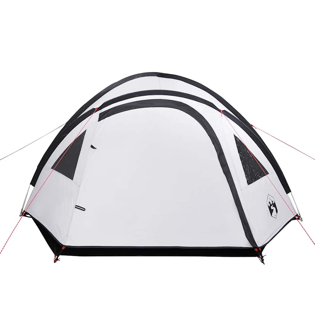 Tenda Campeggio a Cupola 4 Persone Bianca Tessuto Impermeabile