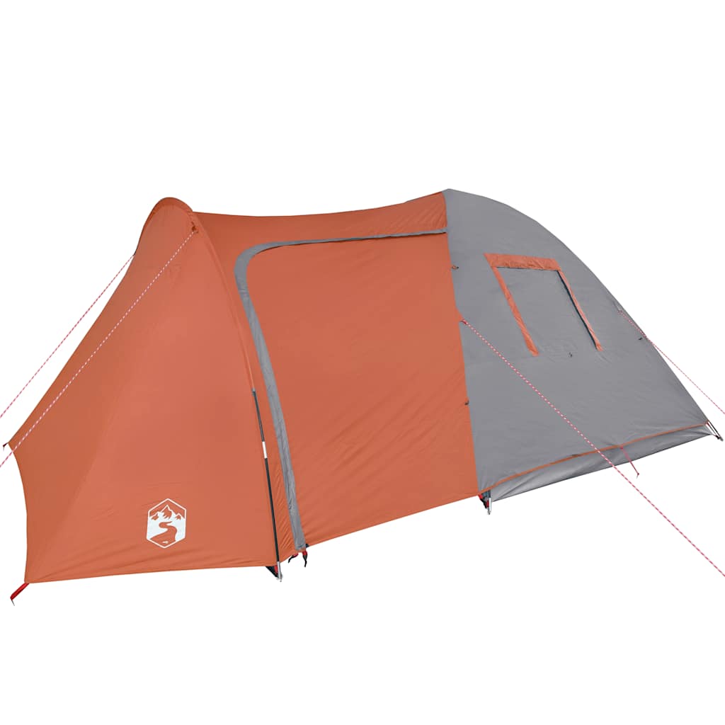 Tenda Familiare a Cupola 6 Persone Arancione Impermeabile