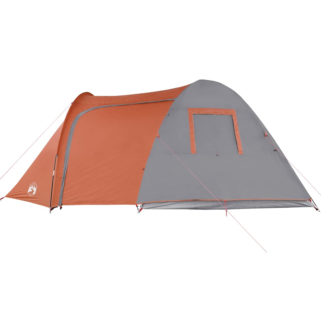 Tenda Familiare a Cupola 6 Persone Arancione Impermeabile