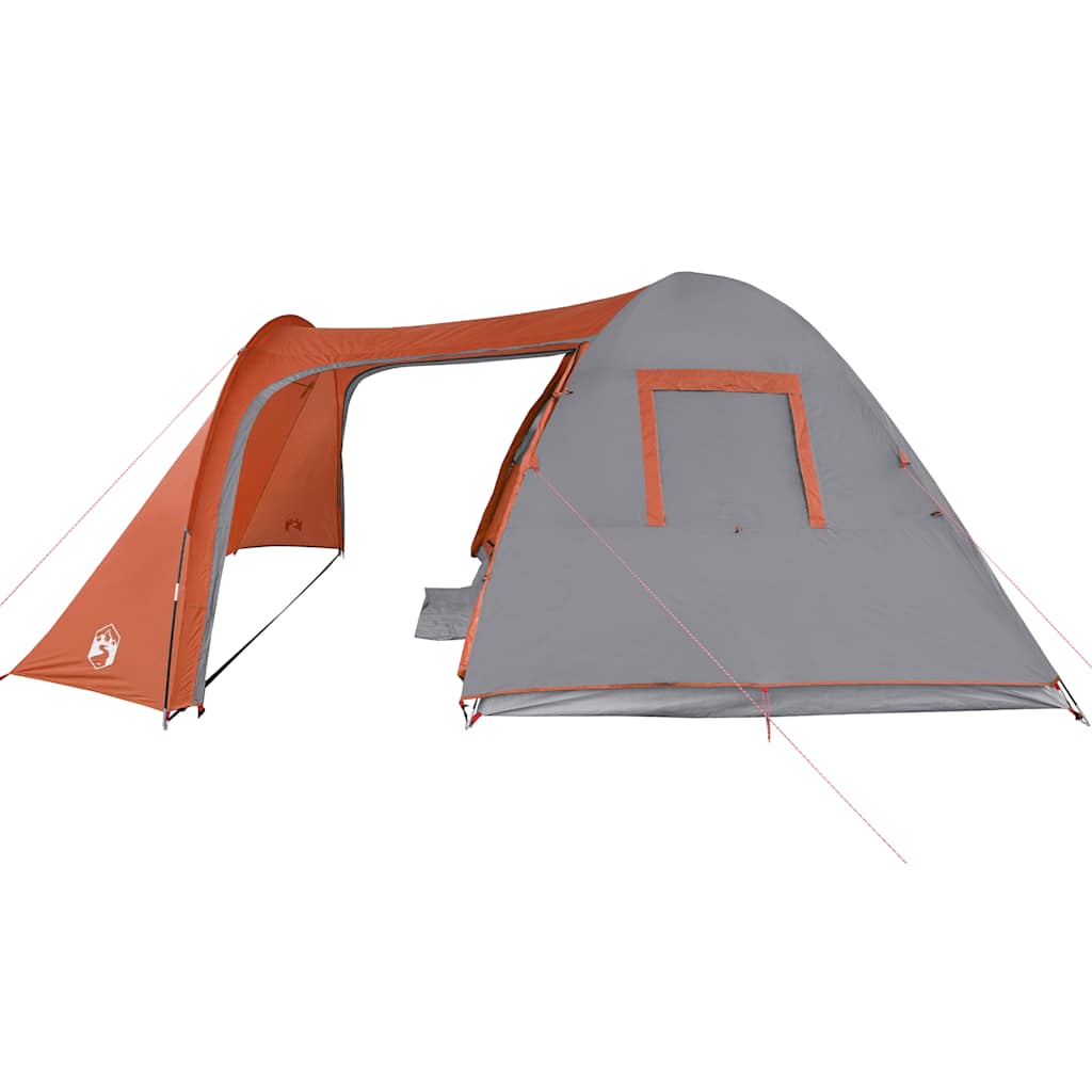 Tenda Familiare a Cupola 6 Persone Arancione Impermeabile