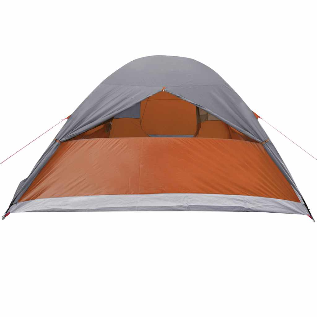 Tenda Familiare a Cupola 6 Persone Arancione Impermeabile