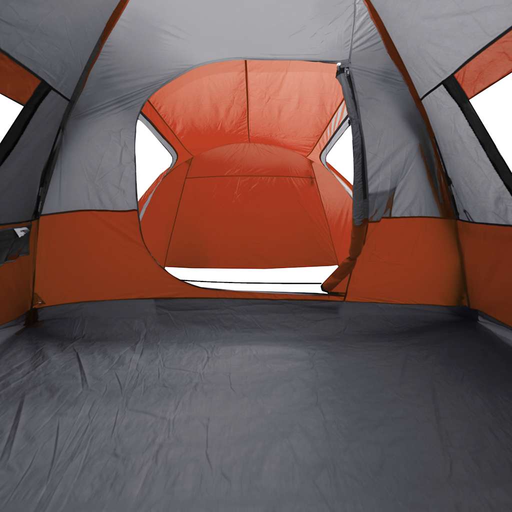 Tenda Familiare a Cupola 6 Persone Arancione Impermeabile