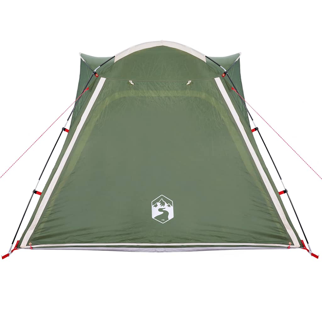 Tenda Campeggio 4 Persone Verde Rilascio Rapido Impermeabile