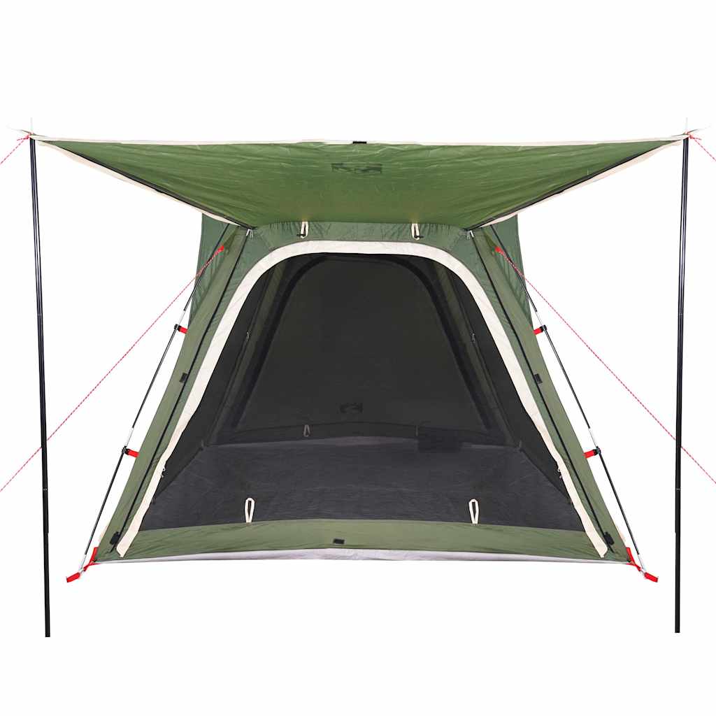 Tenda Campeggio 4 Persone Verde Rilascio Rapido Impermeabile