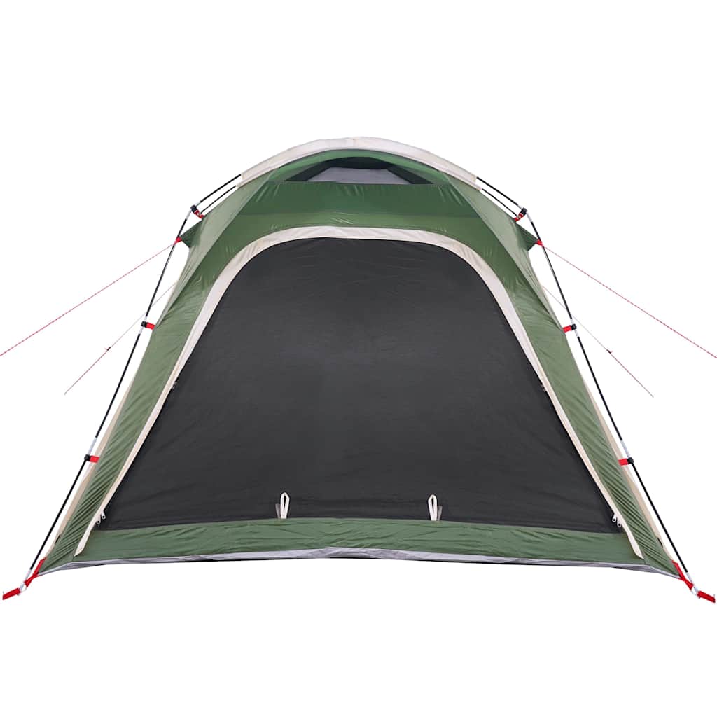 Tenda Campeggio 4 Persone Verde Rilascio Rapido Impermeabile