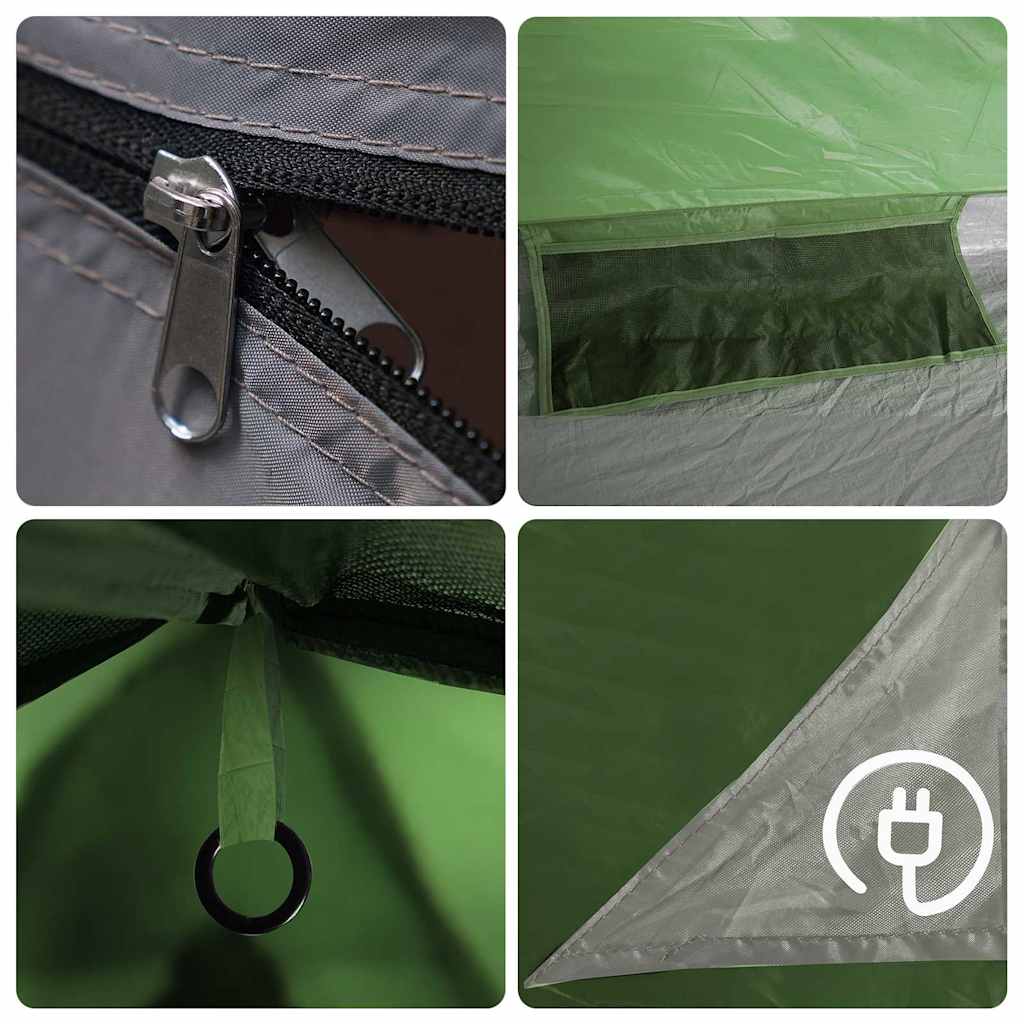 Tenda da Campeggio per 2 Persone Verde Impermeabile