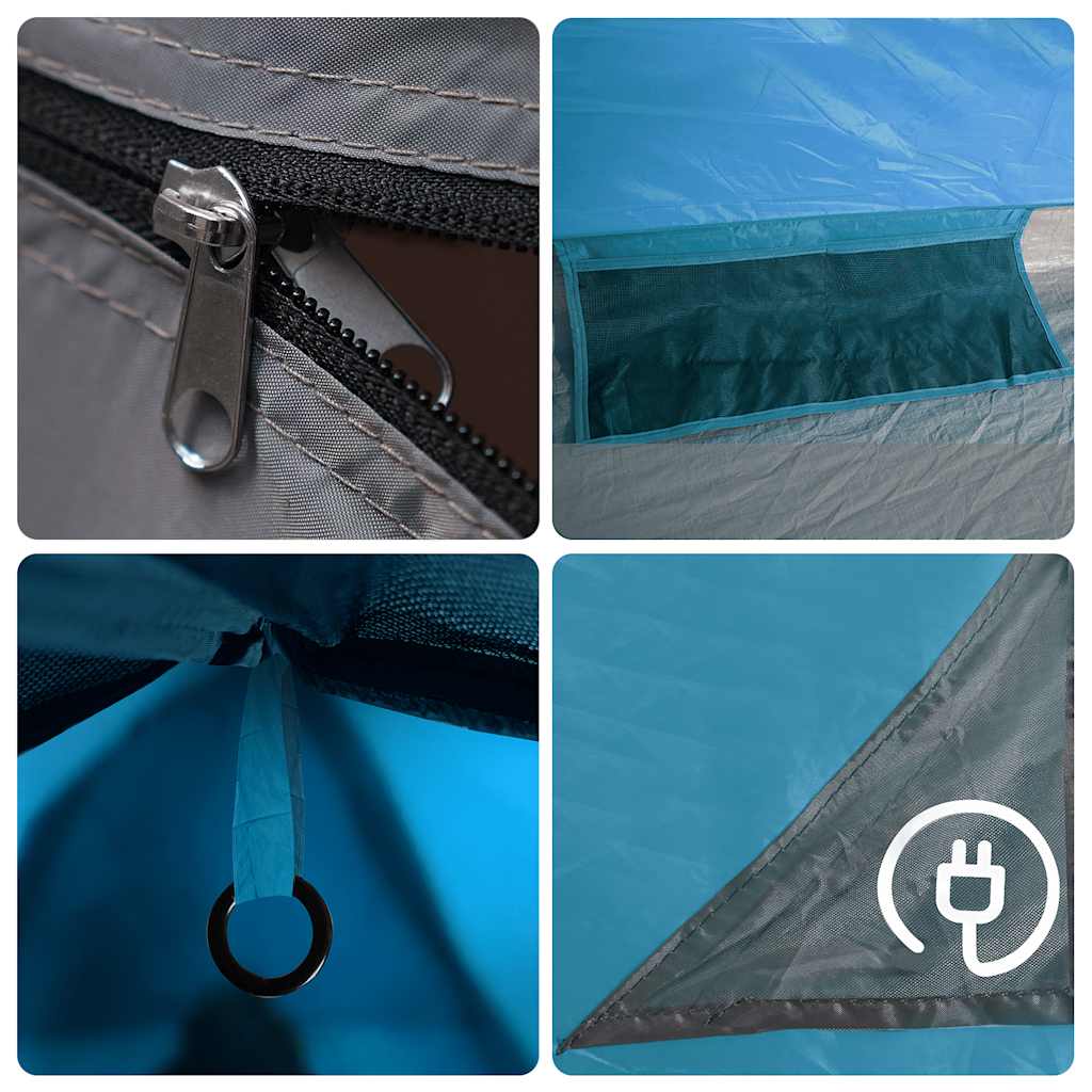 Tenda da Campeggio per 2 Persone Blu Impermeabile