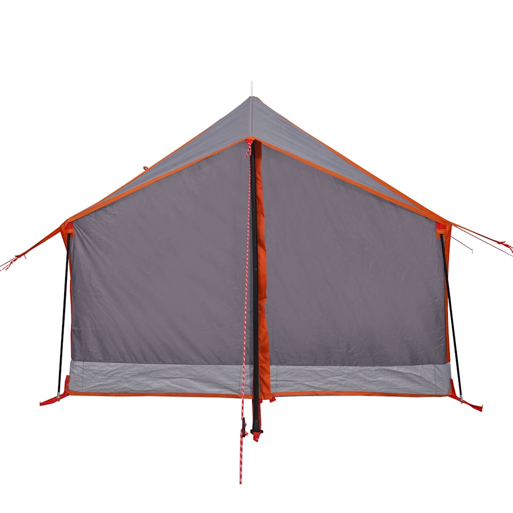 Tenda da Campeggio 2 Persone Grigio e Arancione Impermeabile