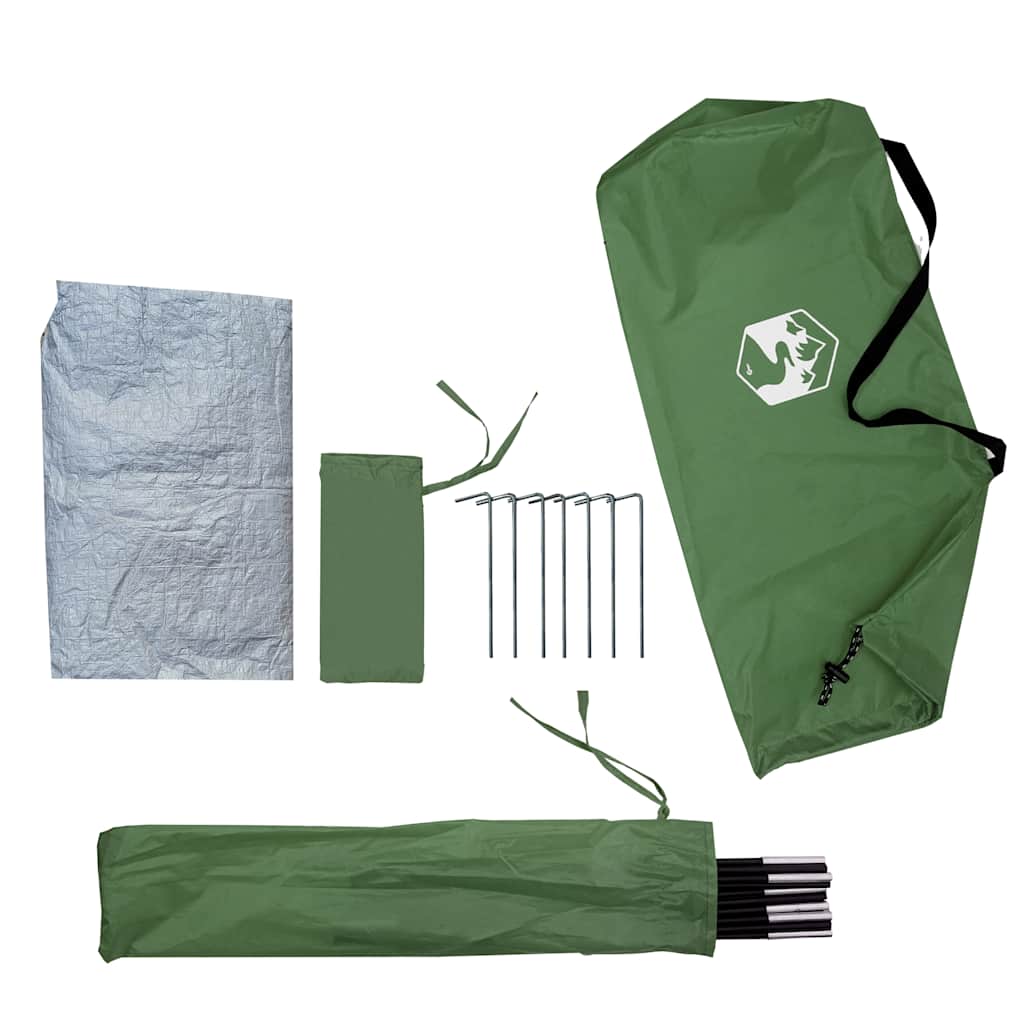 Tenda da Campeggio per 2 Persone Verde Impermeabile