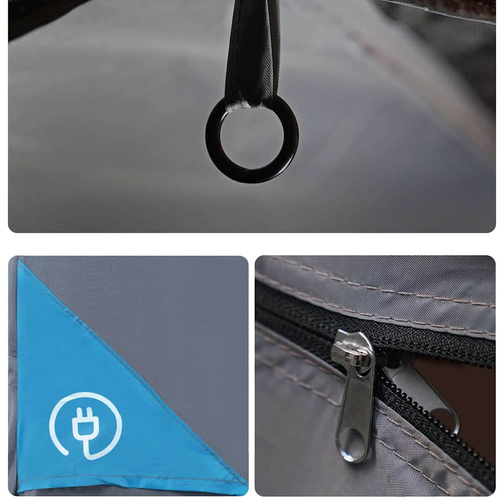 Tenda da Campeggio per 3 Persone Blu Impermeabile