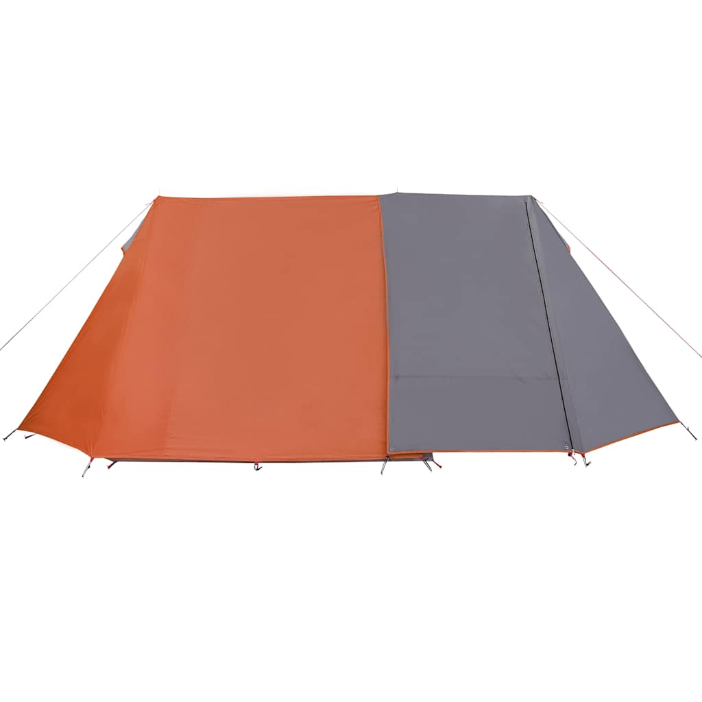 Tenda da Campeggio 3 Persone Grigio e Arancione Impermeabile