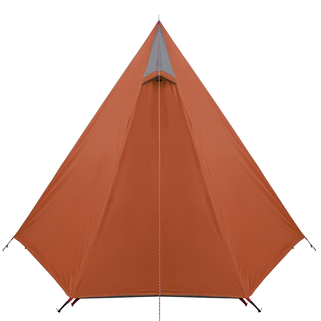 Tenda da Campeggio 3 Persone Grigio e Arancione Impermeabile