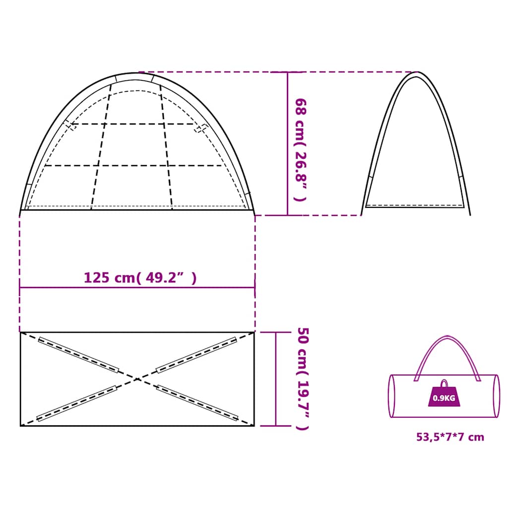 Tenda Portaoggetti con 9 Scomparti Verde Impermeabile