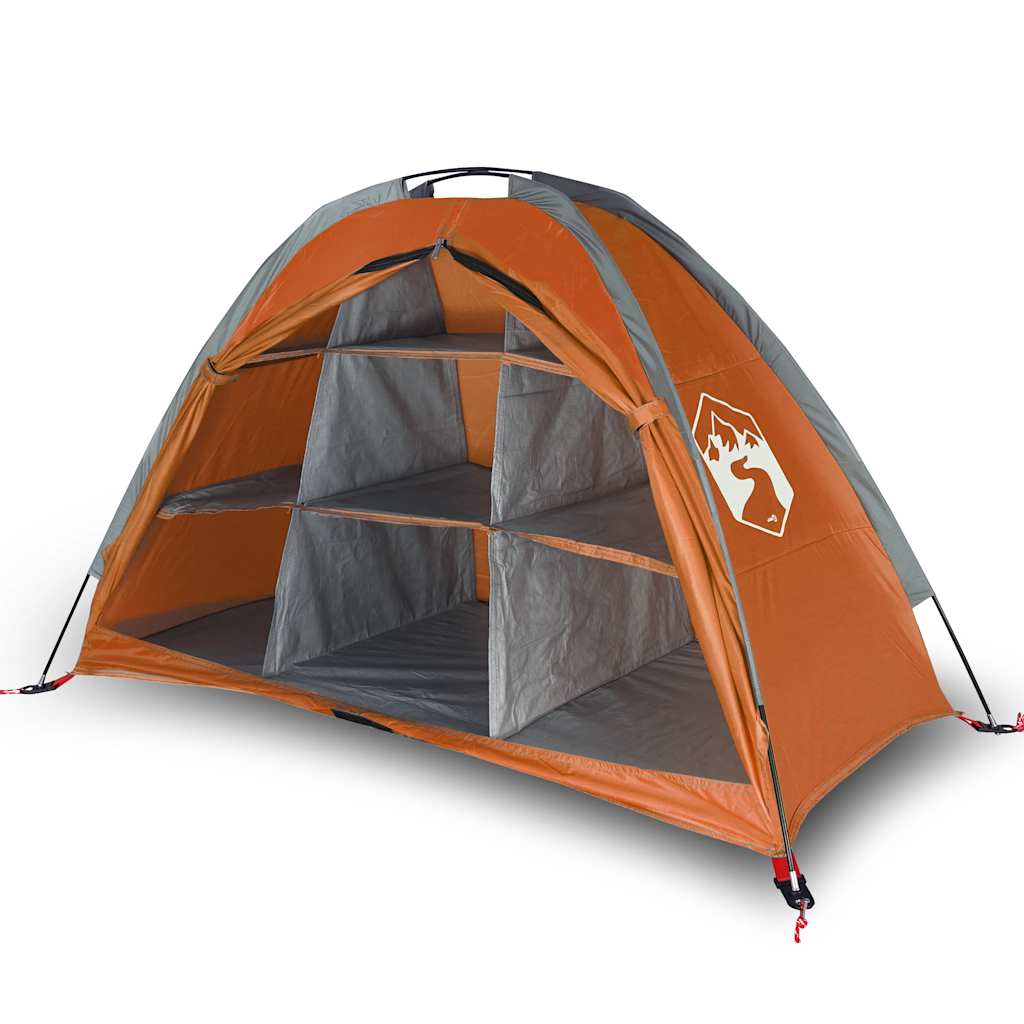 Tenda Portaoggetti 9 Scomparti Grigio e Arancione Impermeabile