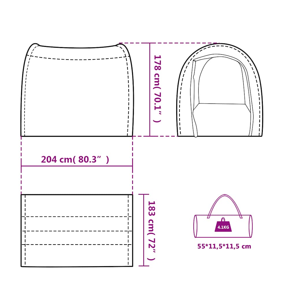 Tenda Portaoggetti Grigio e Arancione Impermeabile