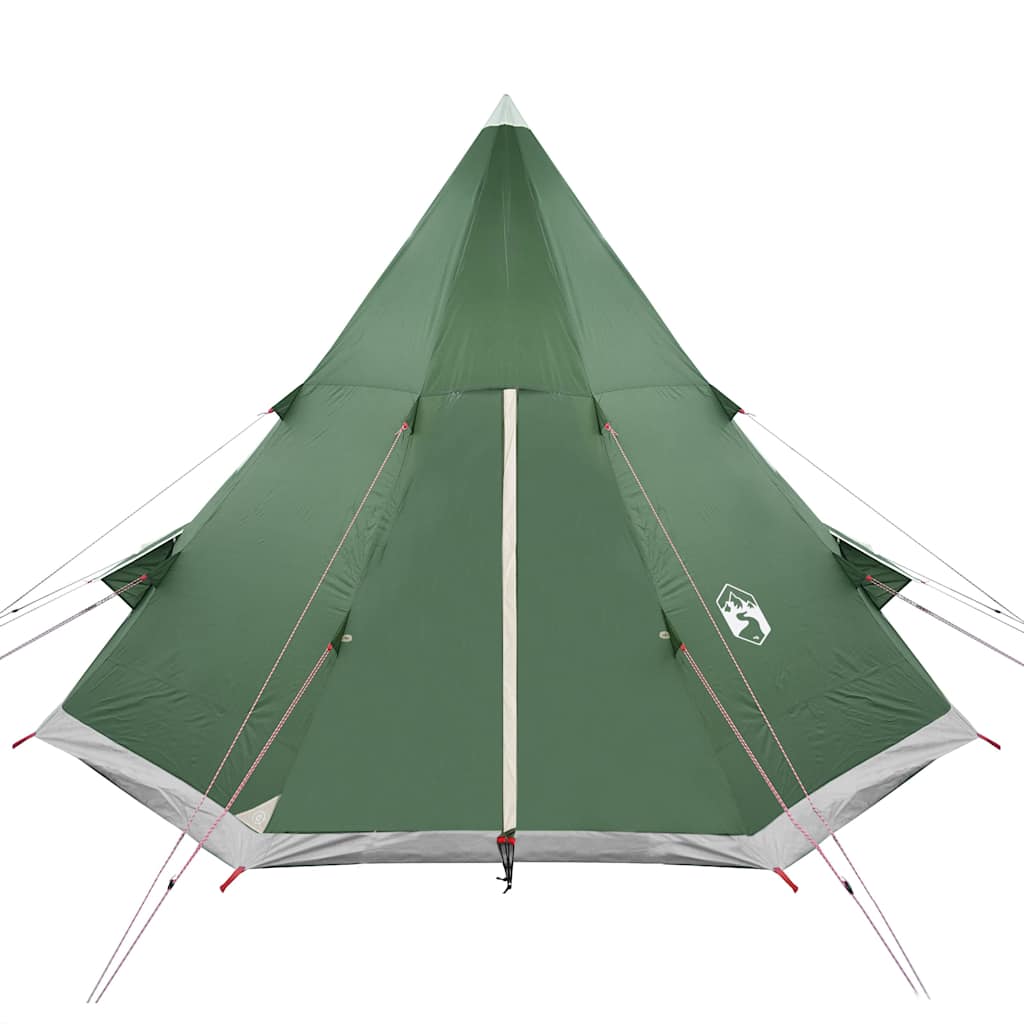 Tenda da Campeggio Tipi per 4 Persone Verde Impermeabile