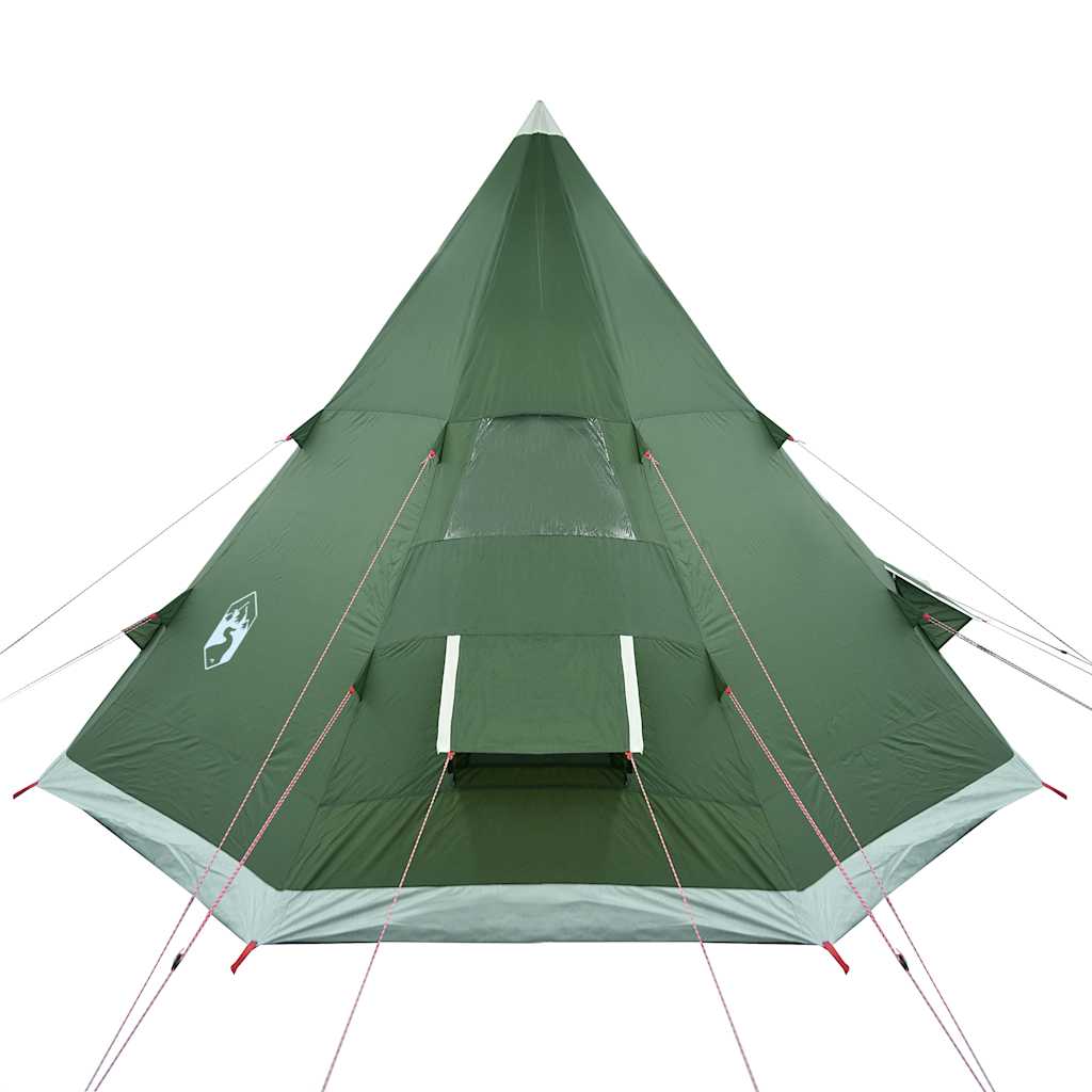 Tenda da Campeggio Tipi per 4 Persone Verde Impermeabile