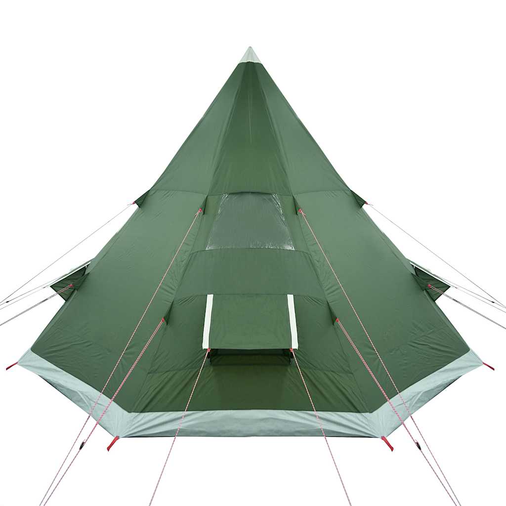 Tenda da Campeggio Tipi per 4 Persone Verde Impermeabile