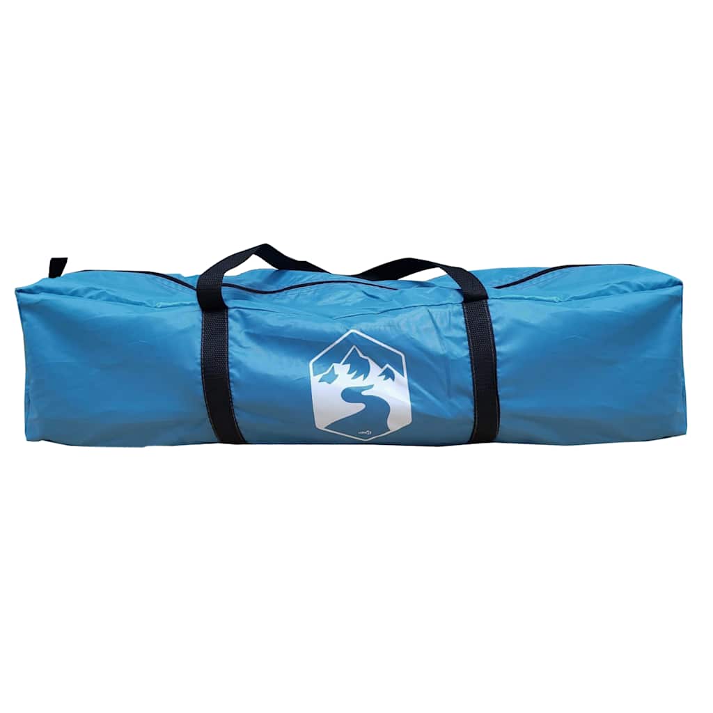 Tenda da Campeggio Tipi per 4 Persone Blu Impermeabile