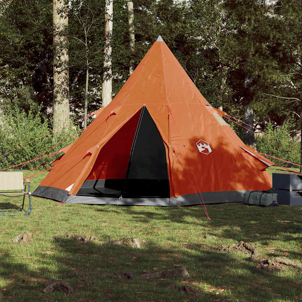 Tenda da Campeggio Tipi 4 Persone Arancione Impermeabile