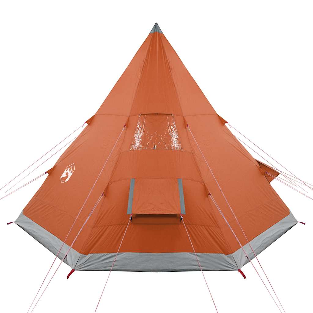 Tenda da Campeggio Tipi 4 Persone Arancione Impermeabile