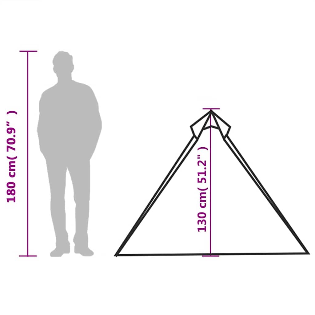 Tenda sospesa Tipi per 1 Person1 Verde Impermeabile