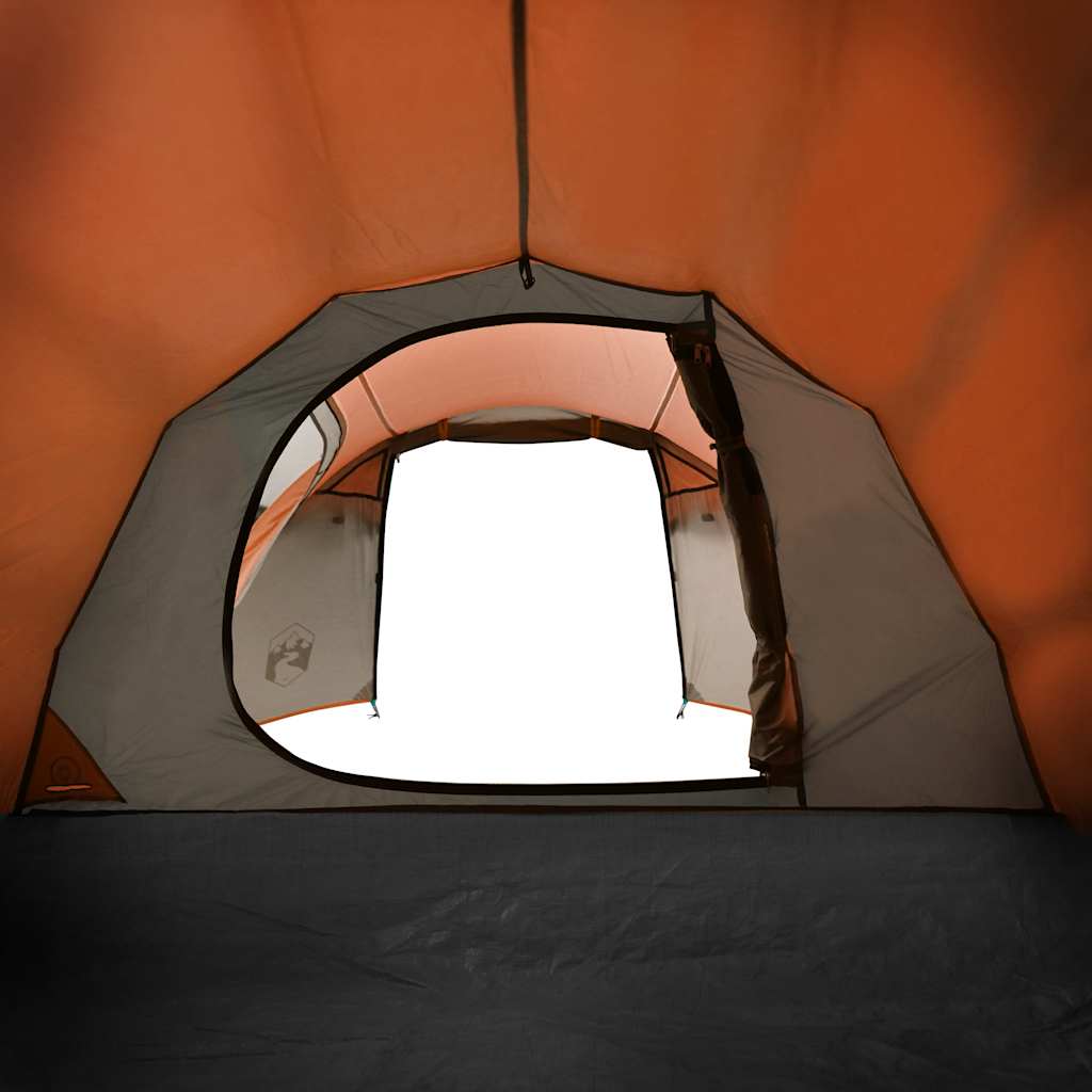 Tenda da Campeggio a Tunnel 3 Persone Arancione Impermeabile