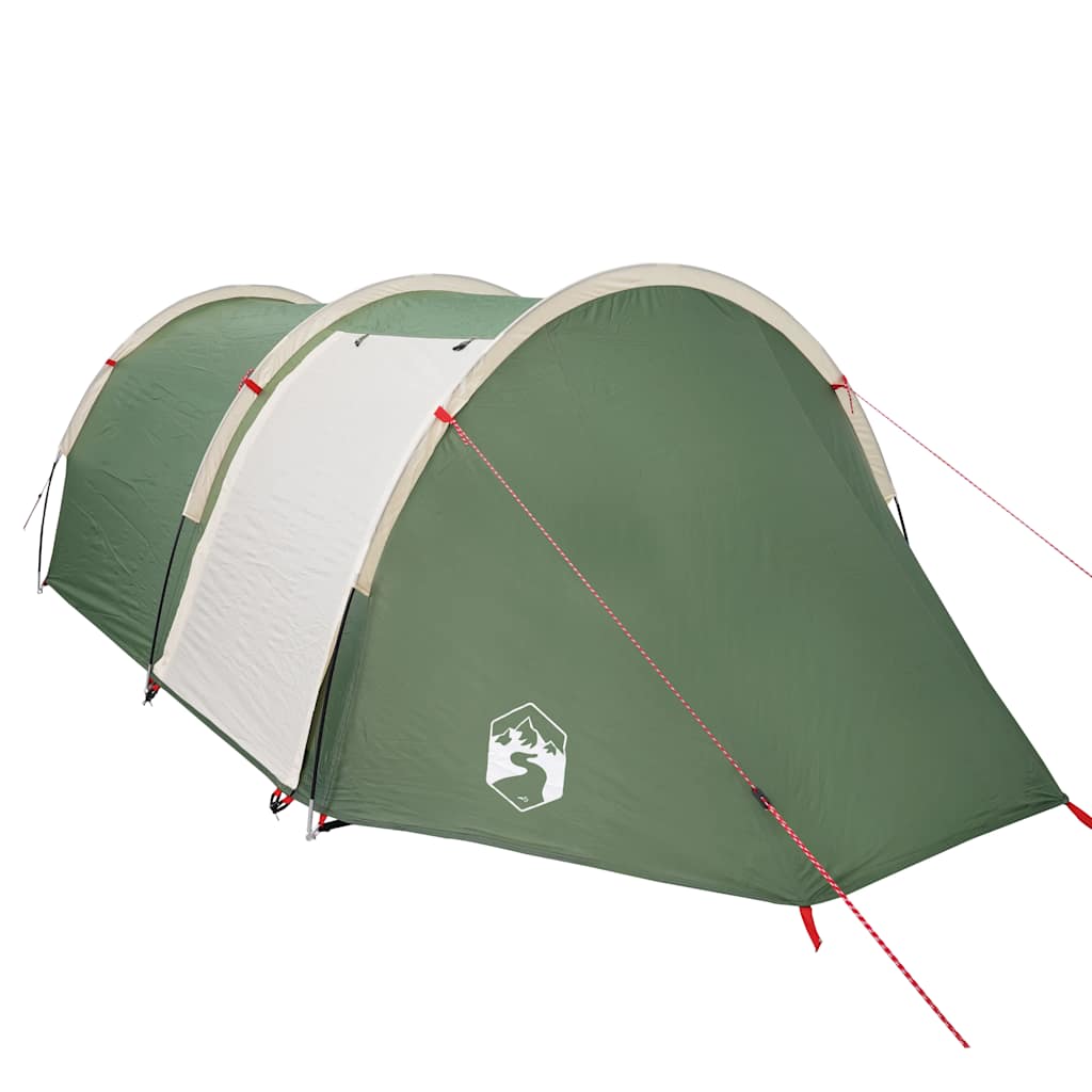 Tenda da Campeggio a Tunnel per 4 Persone Verde Impermeabile