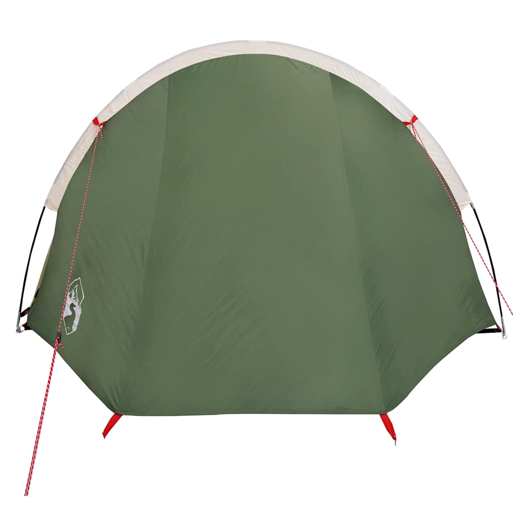 Tenda da Campeggio a Tunnel per 4 Persone Verde Impermeabile