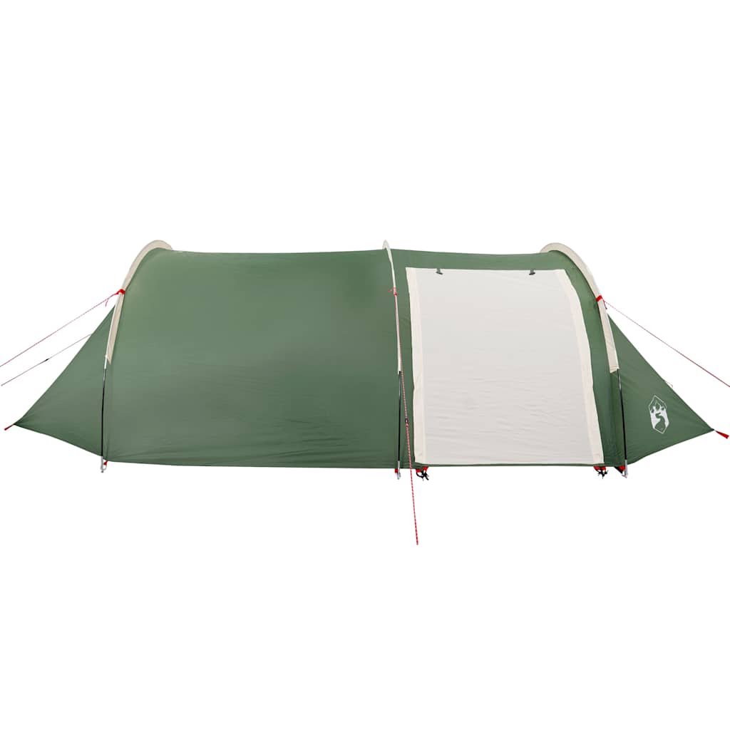 Tenda da Campeggio a Tunnel per 4 Persone Verde Impermeabile