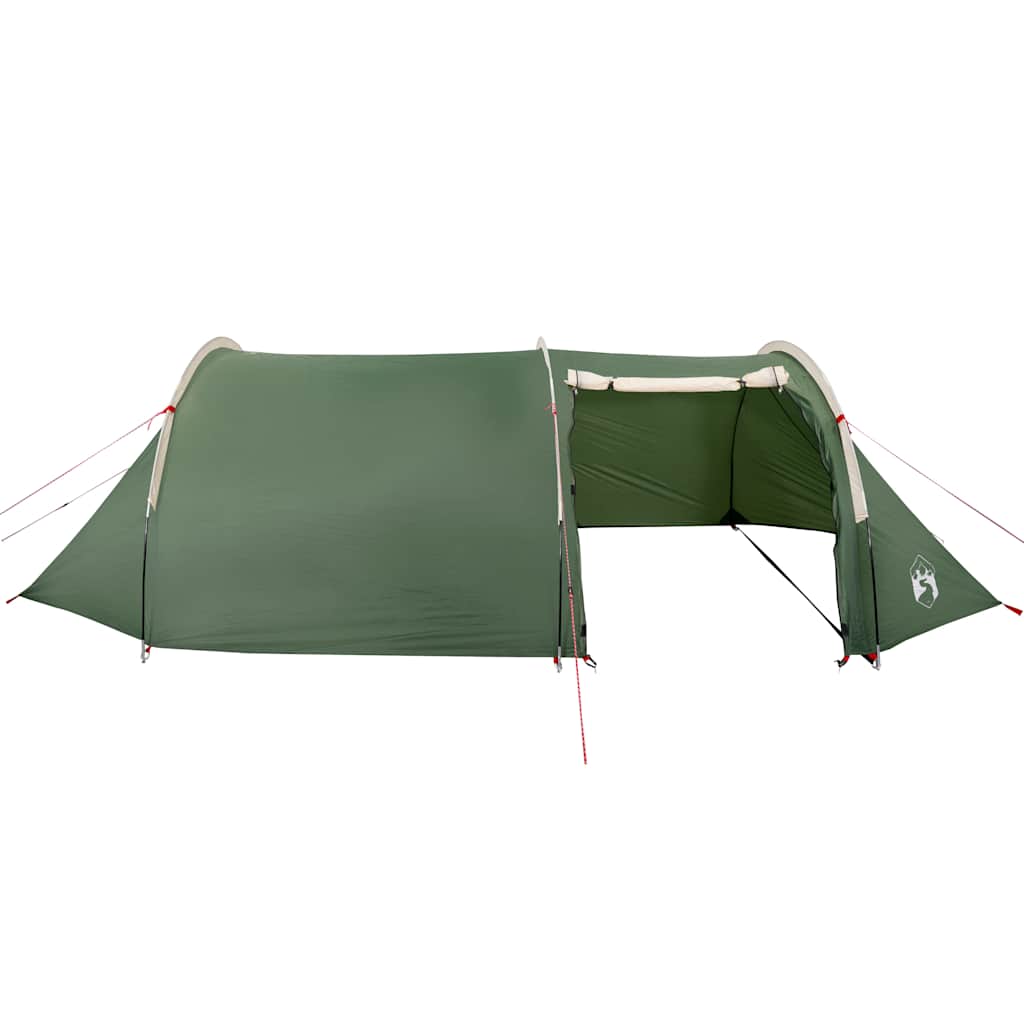 Tenda da Campeggio a Tunnel per 4 Persone Verde Impermeabile