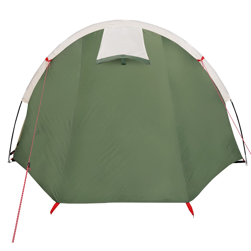 Tenda da Campeggio a Tunnel per 4 Persone Verde Impermeabile