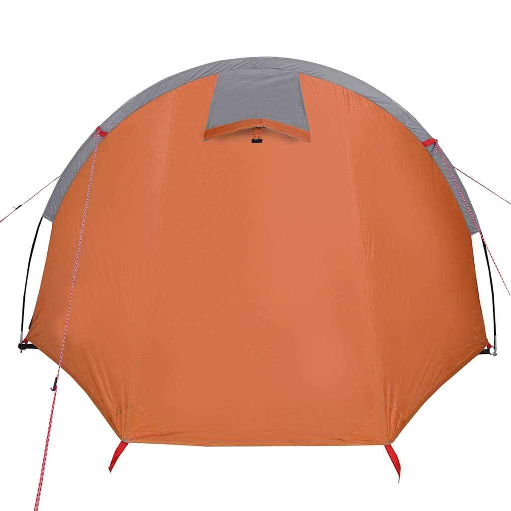 Tenda da Campeggio a Tunnel 4 Persone Arancione Impermeabile