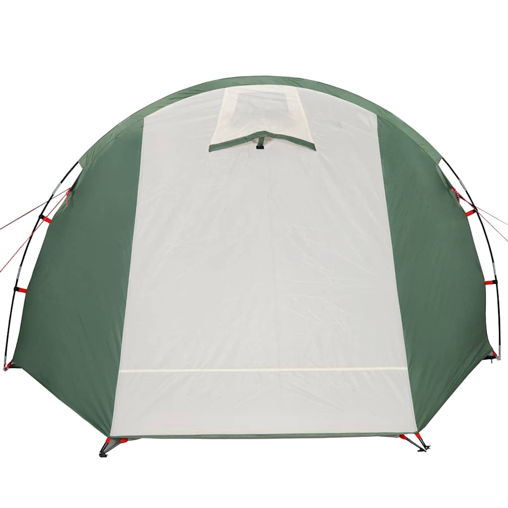Tenda da Campeggio a Tunnel per 4 Persone Verde Impermeabile