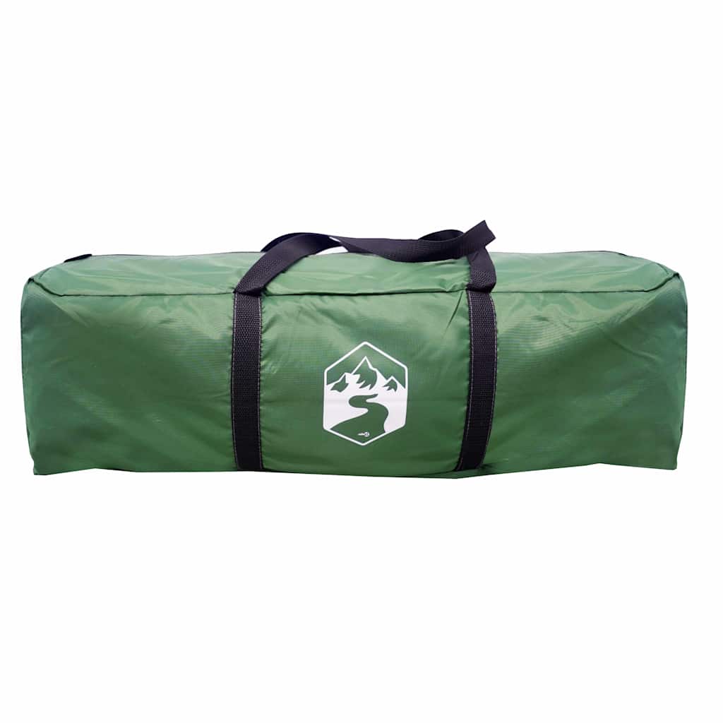Tenda da Campeggio a Tunnel per 4 Persone Verde Impermeabile