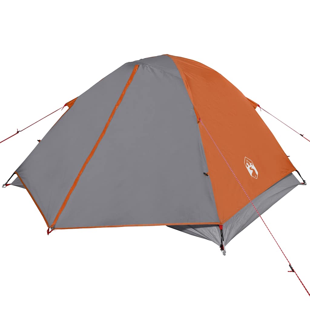 Tenda da Campeggio a Cupola 3 Persone Arancione Impermeabile