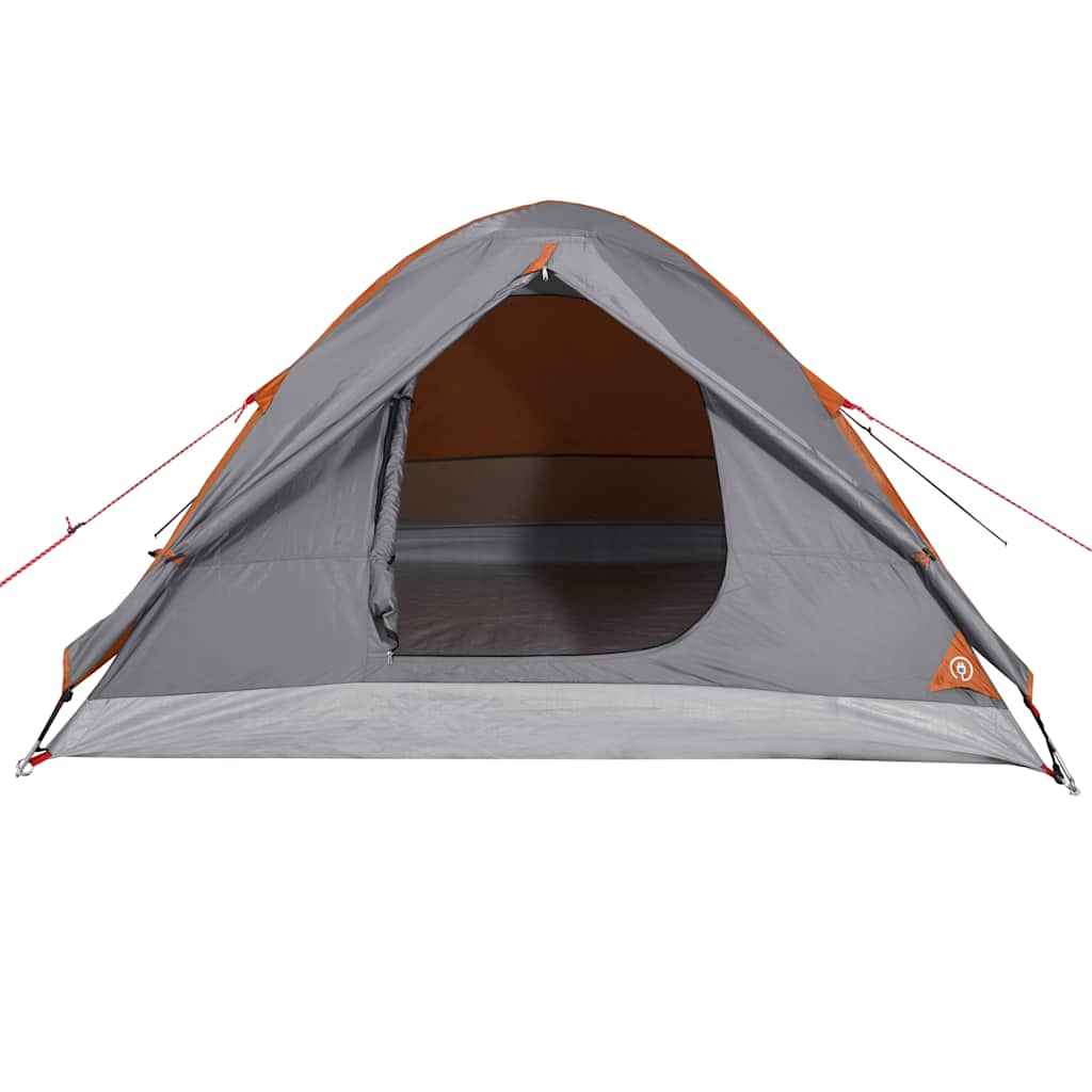 Tenda da Campeggio a Cupola 3 Persone Arancione Impermeabile