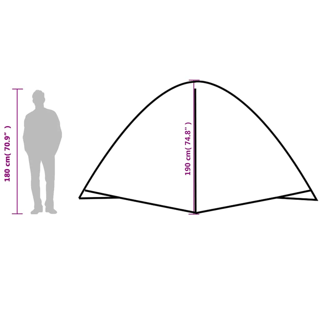 Tenda da Campeggio a Cupola per 6 Persone Blu Impermeabile