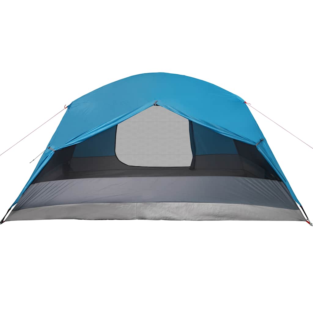 Tenda da Campeggio con Portico per 4 Persone Blu Impermeabile