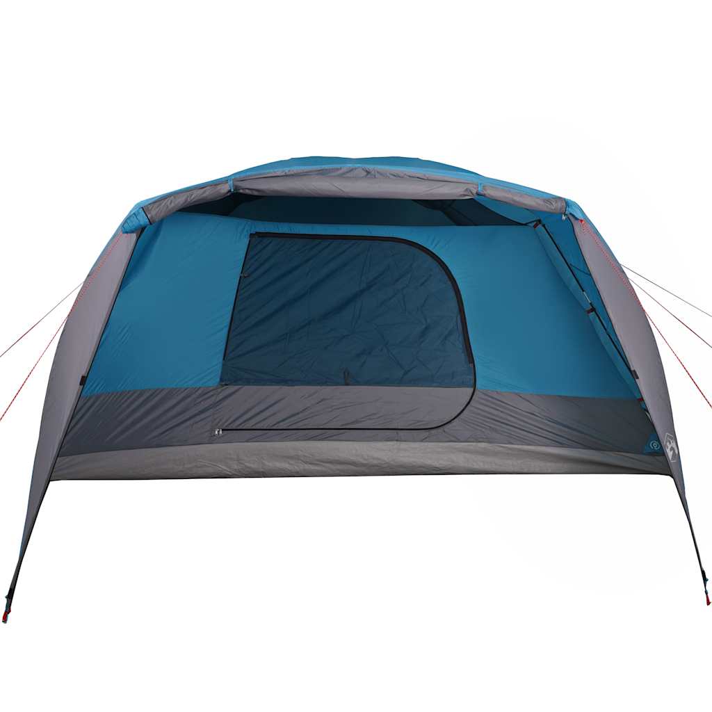 Tenda da Campeggio con Portico per 4 Persone Blu Impermeabile
