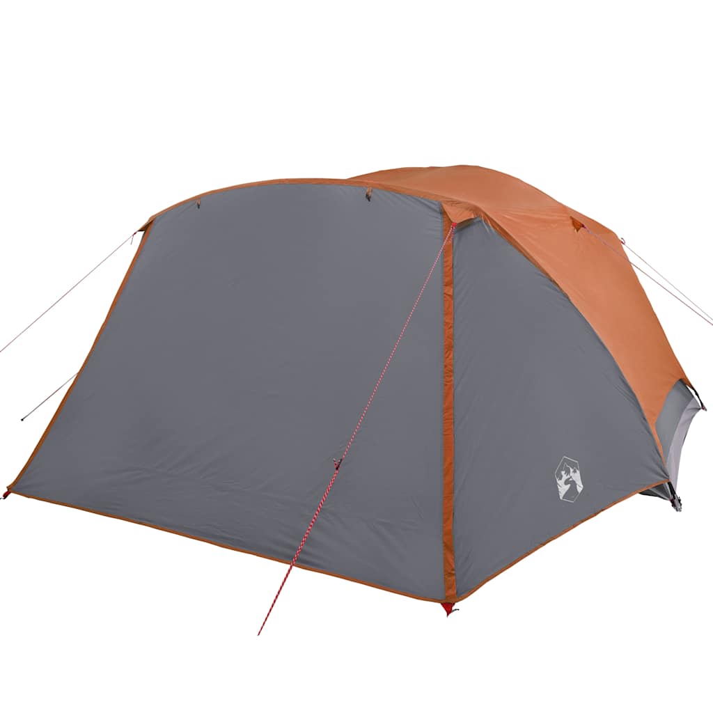 Tenda da Campeggio con Portico 4 Persone Arancione Impermeabile