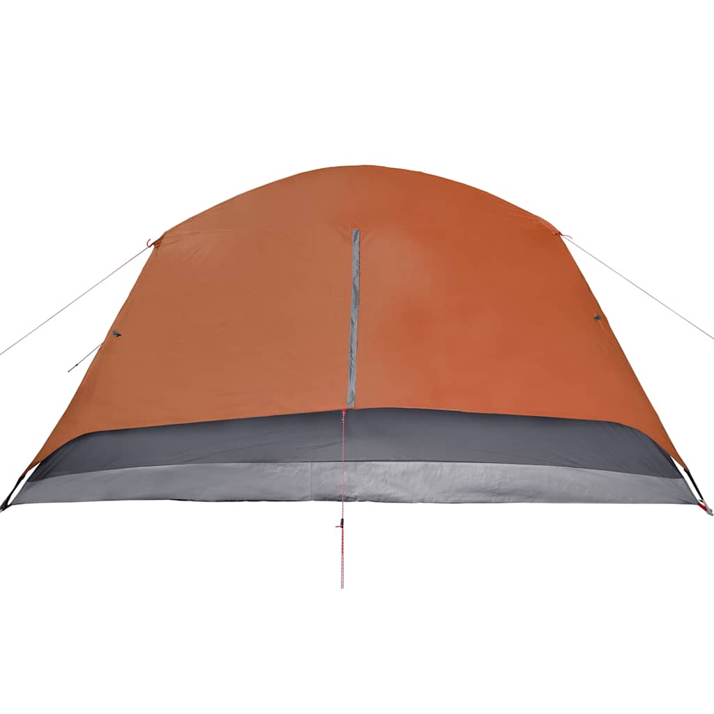 Tenda da Campeggio con Portico 4 Persone Arancione Impermeabile