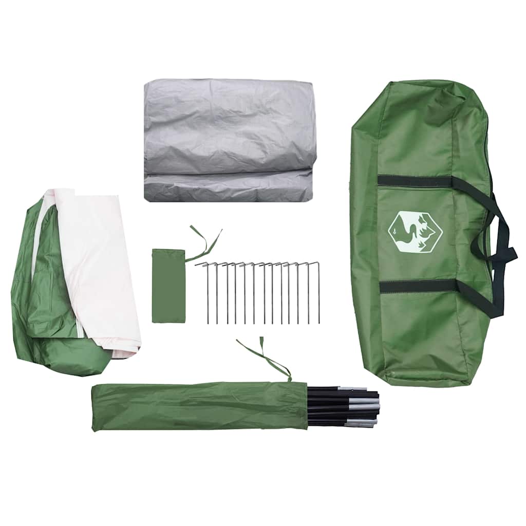 Tenda da Campeggio a Cupola per 6 Persone Verde Impermeabile