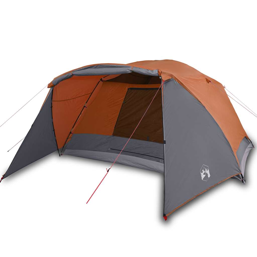 Tenda da Famiglia con Portico per 6 Persone Arancione