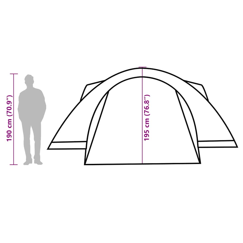 Tenda da Campeggio Crossvent per 8 Persone Blu Impermeabile