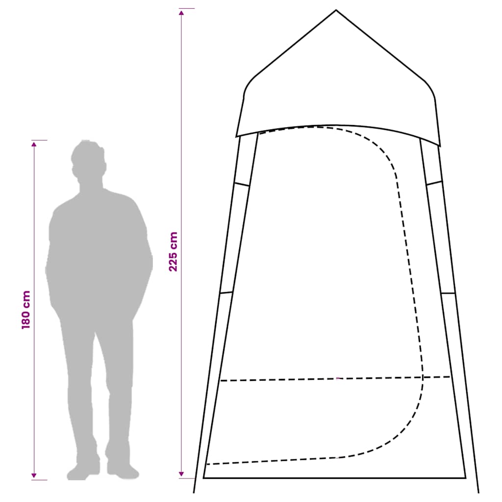 Tenda per Toilette Verde Impermeabile