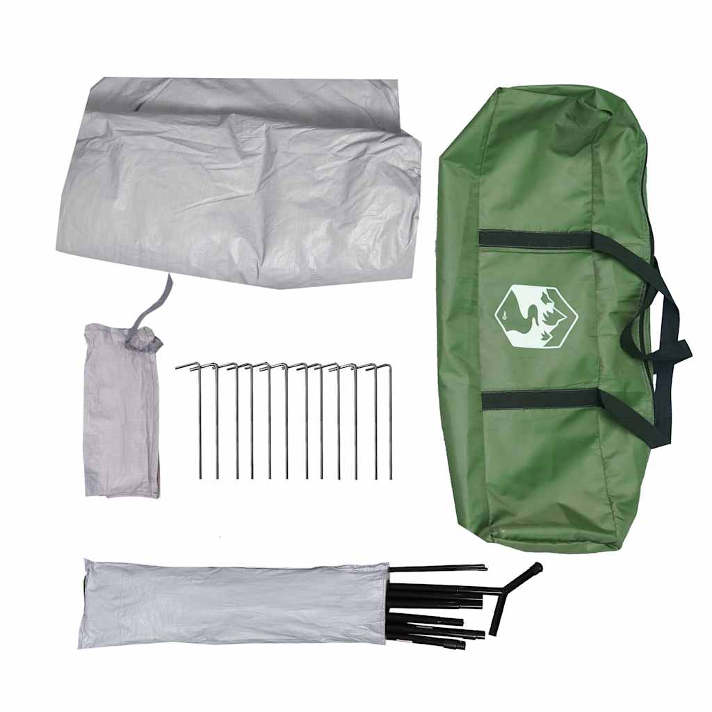 Tenda da Campeggio Tipi per 7 Persone Verde Impermeabile