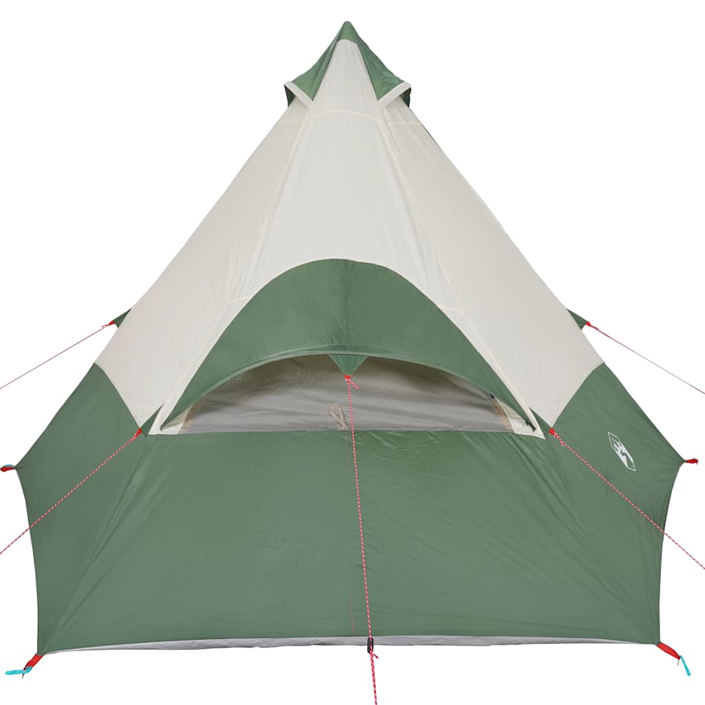 Tenda da Campeggio Tipi per 7 Persone Verde Impermeabile