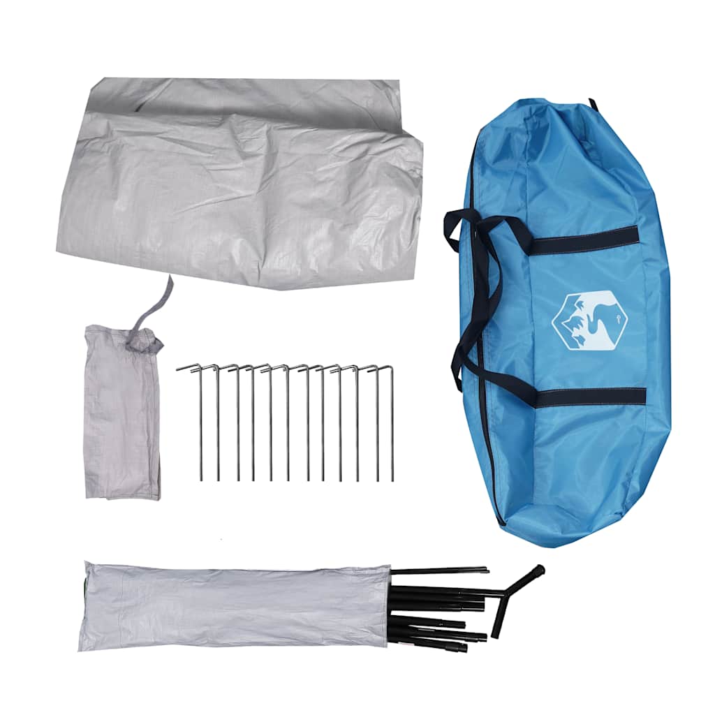 Tenda da Campeggio Tipi per 7 Persone Blu Impermeabile