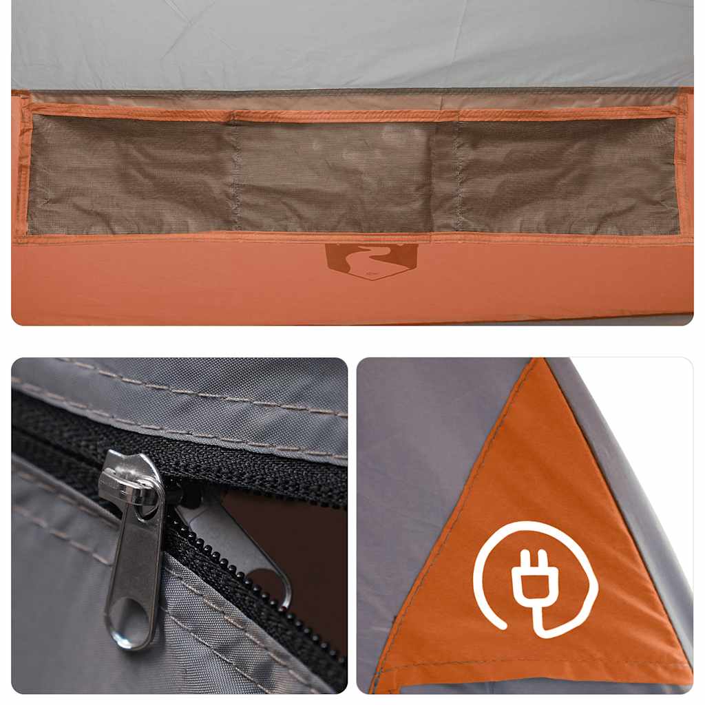 Tenda da Campeggio Tipi 7 Persone Arancione Impermeabile